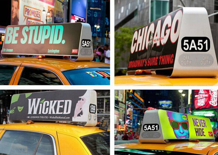 LED-Taxi-Dach-Zeichen im Freien, Taxi-Werbeschilder hochauflösend