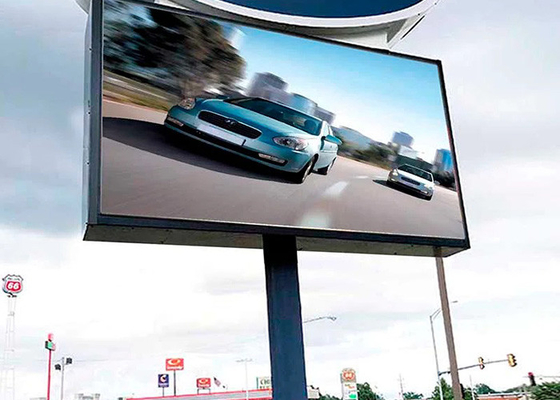 Anzeigefeld-Straßenrand-Werbeschild Pole-Unterstützungsp10 LED im Freien