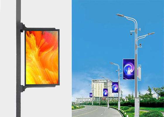 Street Smart Light Pole LED-Bildschirm Doppel-/Einseitige 4G-Netzwerksteuerung