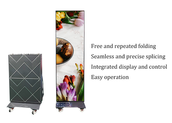 Foldable Poster LED-Display Hintergrund Bewegliche Beschilderung WIFI 4G-Netzwerk