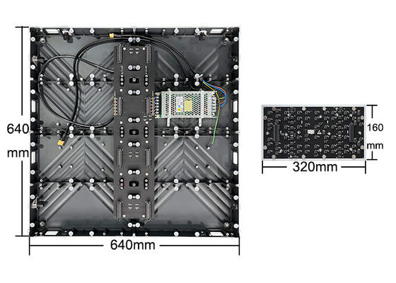 Nahtlose Spaltung 640*640mm Indoor LED Video Wand für Kino Kontrollraum