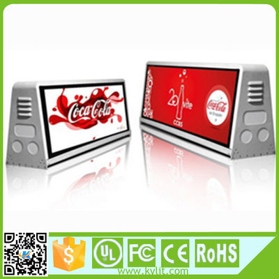 Custom Taxi Roof LED Display 6000cd/sqm IP65 Outdoor Advertising