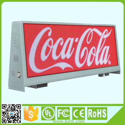 Custom Taxi Roof LED Display 6000cd/sqm IP65 Outdoor Advertising