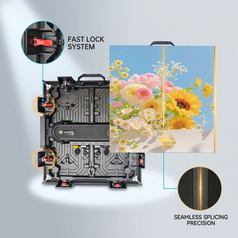 P1.95 Indoor Rental LED Screen 500x500mm Die-Cast Cabinet 3840Hz Front Service